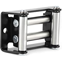 Yctze Universal Winch Roller Fairlead- 110 mm - 4-3 pulgadas de distancia de orificio- cabrestante de metal resistente…